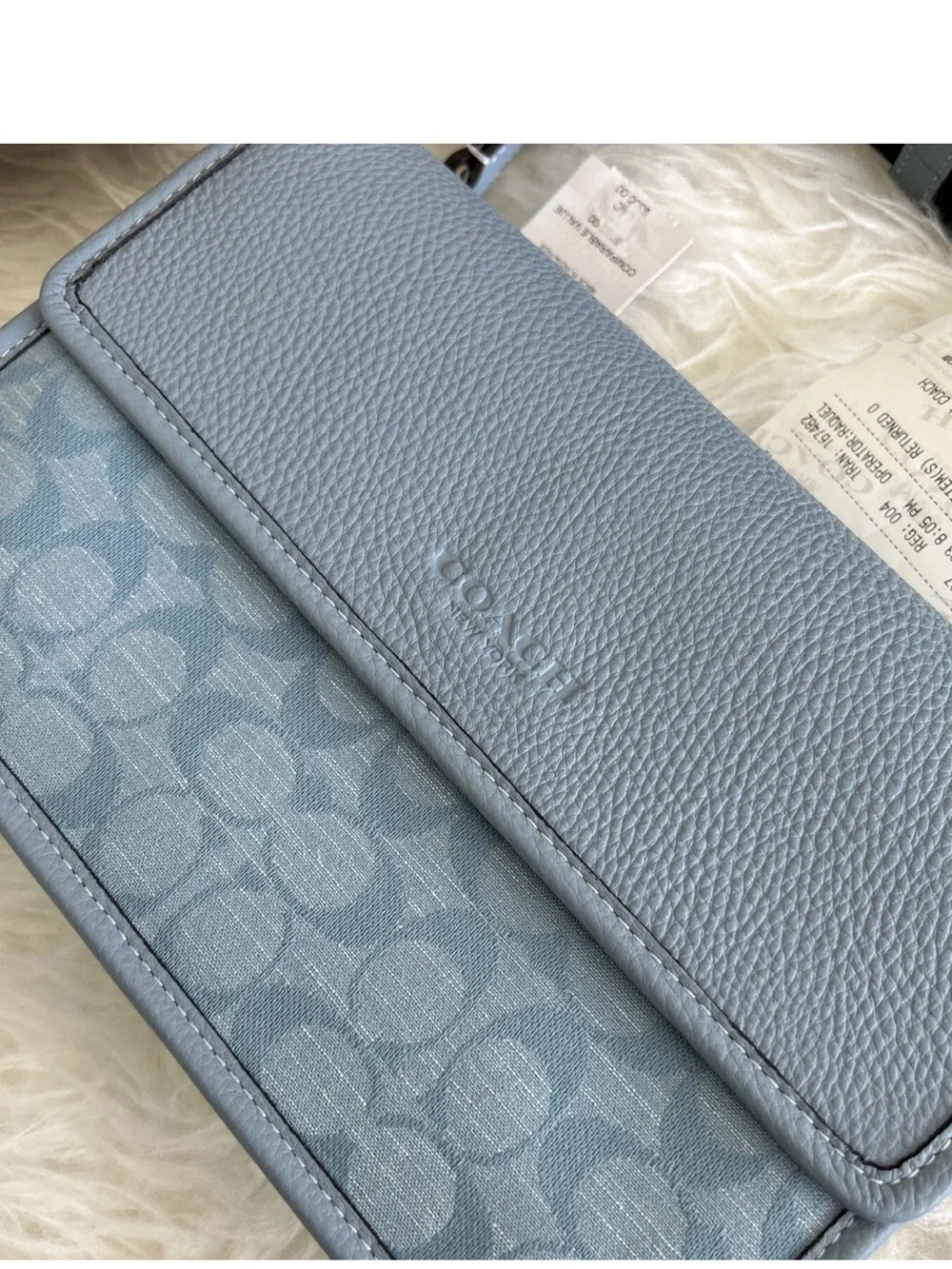 Coach CH828 Turner Colorblock Chambray Crossbody Messenger Bag unisex Blue(new)